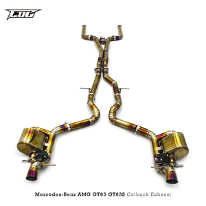Escape Catback con válvula OEM para mercedes-benz AMG GT63 <span class=keywords><strong>GT63S</strong></span> 4,0 T 2019-2023, silenciador de escape dorado de titanio, tubos de escape deportivos - Product Image 4