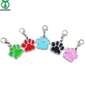 Popular Hot Sale Key Ring Promotion Pet Pendant Metal Soft Enamel Dog Paw Keychain