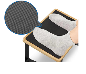 Reposapiés Ergonómico de <span class=keywords><strong>Madera</strong></span> Color Negro Carbón para Debajo del Escritorio para Oficina en Casa - Product Image 1