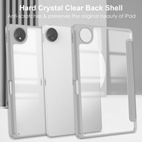 Étui en cuir à trois volets transparent en acrylique PC pour Huawei MatePad Pro 11 avec support intégré