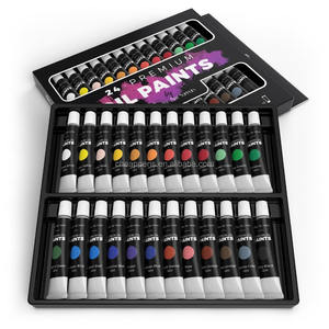Ensemble de stylos à peinture en tube d'aluminium Bonvada 24 couleurs à l'huile de bonne qualité pour le dessin artistique sur toile - Product Image 5