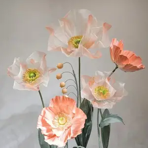 Z-016高品质发光二极管悬挂粉色花朵活动装饰品巨型充气花朵婚礼活动广告
