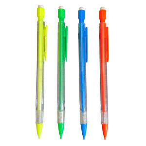 Round Transparent Plastic Retractable Automatic Mechanical <b>Pencil</b> Custom Propelling <b>Pencil</b> with Eraser - Product Image 2