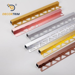 DECORTRIM Custom Factory Aluminium Alloy Wall Flooring Tile <strong>Edge</strong> Trim Silver Color <strong>Square</strong> Shape Tile Accessories - Product Image 5