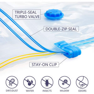 Borse portaoggetti blu pieghevoli sigillate <span class=keywords><strong>sottovuoto</strong></span> pompano bagagli da viaggio flessibili salvaspazio <span class=keywords><strong>per</strong></span> il guardaroba - Product Image 5