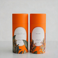 Emballage en carton cylindrique personnalisé en gros, vente chaude, soins de la peau, fleurs de rose à base de plantes, sel de bain, bombe de bain, boîte cadeau ronde
