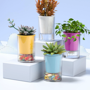 <span class=keywords><strong>Maceta</strong></span> Hidropónica de Plástico Ecológica, Duradera, Simple y Ligera para Uso en Interiores, <span class=keywords><strong>Maceta</strong></span> de Jardinería con Autorriego - Product Image 1