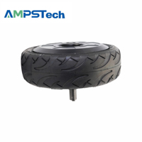Moteur de roue servo AMPSTech 500KG à charge lourde pour extérieur, 10 pouces, 48VDC, 30Nm, à arbre unique, étanche IP67, moteur de moyeu sans balais