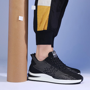 Chất Lượng Cao Màu Đen Sneakers Cho Nam Giới Ren Lên Chiều Cao Tăng Chạy Giày Lưới Người Đàn Ông Thở Của Giản Dị Giày 2024 - Product Image 5