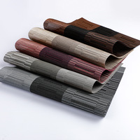 Tapis carré isotherme et antidérapant en PVC écologique américain, tissé Teslin, lavable, anti-chaleur, pour repas occidentaux, avec impression personnalisée