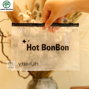 Custom Clear Sealing Zipper Lock Bag Printed Bra Packaging CPE Material Recyclable Eco-Friendly for Underwear Clothing Socks - Product Image 2