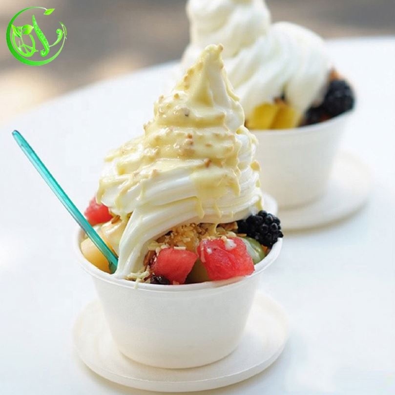 New Design Disposable Custom Logo 16 oz Ice Cream Paper Cup With Lid