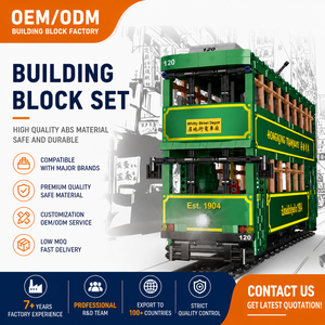 Mould King Serie Treno, Blocchi da Costruzione, Locomotiva Diesel Elettrica RC e Modello di <span class=keywords><strong>Tram</strong></span>, Mattoncini Tecnici Fai-da-te con Controllo Remoto tramite APP - Product Image 1