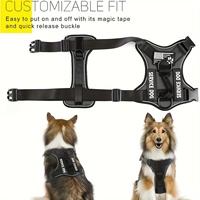 Harnais tactique de luxe personnalisé pour chien, ensemble avec sangle de poitrine en nylon 1000D, anti-explosion, réfléchissant, boucle réglable