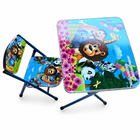 Ensemble table et chaise pliantes modernes en acier pour enfants, pour le salon