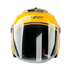 OFUN Großhandel Niedrigen Preisen Halbe Gesicht Gelb Motorrad Helm Für Verkauf