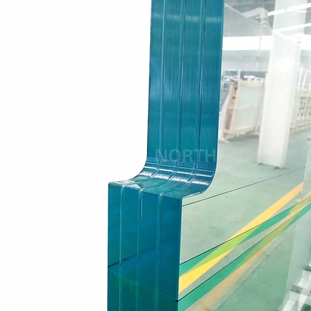 Dimensioni personalizzabili sicurezza vetro stratificato temperato con frange in ceramica a basso contenuto di ferro ultra chiaro per finestre e edifici
