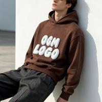 Sweat-shirt surdimensionné à épaules tombantes personnalisé OEM, élégant, avec impression en relief utilisant la technique d'impression en relief ou la sérigraphie