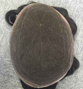 Express <span class=keywords><strong>parrucchino</strong></span> da uomo grigio 100% capelli umani per il trattamento della caduta dei capelli - Product Image 2