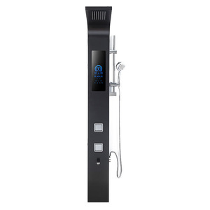 Integrated <b>Shower</b> Panel Electric Water Heater 8.5-12KW Touch <b>Control</b> Wall Mounted Stainless Steel LCD Display - Product Image 1
