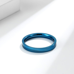 Unisex Minimalist 3mm Titanium Steel <b>Ring</b> Gold Black Blue Rose Gold Silver Stackable Couple <b>Rings</b> Fashion Pinky <b>Ring</b> Gift - Product Image 3