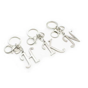 Fashion <strong>Keychain</strong> Gold Silver Black Stainless Steel Initial Letter <strong>A</strong>-Z Key Ring Keyring Key Chain Personalized Bag Charm - Product Image 3