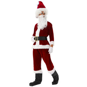 Costume de Père Noël Adulte pour la Danse Vêtements Habits Robe Chapeau de Père Noël Décorations de Noël Cadeaux - Product Image 2
