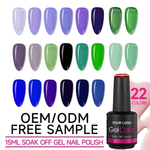 ยาทาเล็บเจลยูวีแอลอีดีแบบลอกออกได้ง่าย ขนาด 15 มล. สีผสม รับผลิตโลโก้แบรนด์ OEM สำหรับร้านทำเล็บ พร้อมตัวอย่างฟรี - Product Image 1
