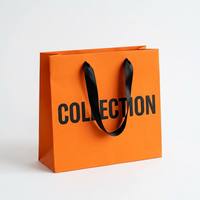 Bunte Papier-Geschenktüte mit Goldener Satinschleife Recycelbare Hochzeits-Gastgeschenk-Verpackungstasche Party-Süßigkeiten-Tasche