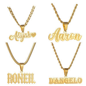 Индивидуальное ожерелье из нержавеющей стали с романтической цепочкой для подарка на помолвку - Product Image 2