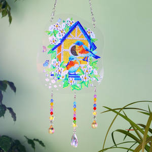 Peinture au diamant DIY <span class=keywords><strong>Attrape</strong></span>-rêves Papillon Pendentif 5D Grand diamant Acrylique Rond Imprimé Décoration murale Décoration intérieure - Product Image 6
