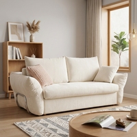 Modernes Cloud Modulares Verstellbares Ecksofa L-förmiges Wohnzimmer Schlafsofa mit Stauraum