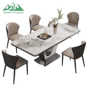 Ensemble de meubles de cuisine de style nordique Wayon, table et chaises de salle à manger contemporaines pour appartement, hôtel - Product Image 4