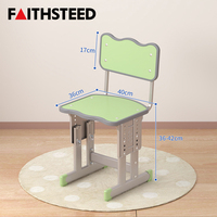 Chaise d'étude pour enfants réglable en hauteur avec dossier ergonomique pour les cours de soutien scolaire, la maison et l'écriture