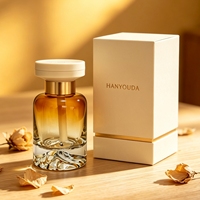 Bouteille en verre vide de 120 ml pour parfum de voiture, design fond volcan, diffuseur d'arômes, logo personnalisé, bouchon à vis jaune dégradé, vente en gros