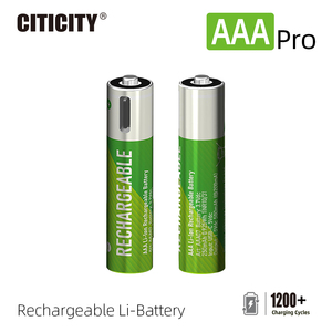 Citicity AAA Pro แบตเตอรี่ลิเธียมไอออนทรงกระบอกแบบชาร์จไฟได้1.5V 600mAh ชาร์จล่วงหน้าได้ยาวนานสำหรับอุปกรณ์อิเล็กทรอนิกส์ขนาดเล็ก - Product Image 2