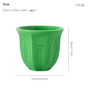 Caldo-vendita 100ml 180ml 250ml goffrato <span class=keywords><strong>tulipano</strong></span> stile arabo in ceramica caffè e tè lavastoviglie e microonde regalo sicuro - Product Image 6