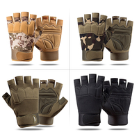 Gants tactiques respirants à demi-doigts en PU antidérapants avec écran tactile pour l'entraînement sur le terrain