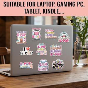 Funny Sticker Pack Cute Girly Korean Music Lover Sticker, K-Pop Fan Gift, Kdrama Kpop Decoration for Laptop Tablet Planner - Product Image 5