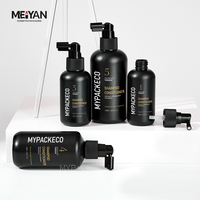 MYPACK Traitement de remplissage tonique pour cheveux ronds noir boston PE-HD personnalisé Nettoyage du cuir chevelu Flacon pulvérisateur de 60ml 120ml avec buse longue