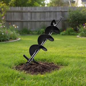 Tarière manuelle LWH de 15 cm de diamètre avec tige de 3 pouces pour creuser des trous de poteaux – Outil de jardinage - Product Image 2