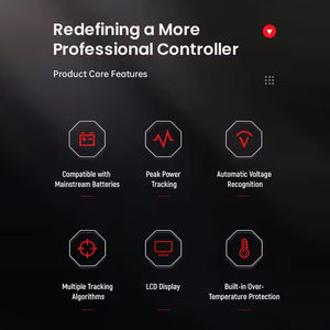 Controlador de carga <span class=keywords><strong>solar</strong></span> MPPT 150V para sistema de caravana fuera de la red 40A 60A 800W 3200W 1400W 12V 24V 48V Pantalla LED - Product Image 3