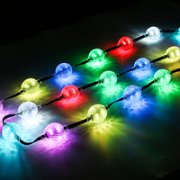 Boule lumineuse à pixels RGB 25 mm DC12V, 360 degrés, étanche IP67, 20 pièces/chaîne avec espacement de 10 cm, éclairage ponctuel IC UCS1903/8206