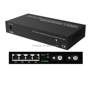 ตัวแปลงสื่อใยแก้วนำแสง3กม. 4RJ45 2SC แบบซิมเพล็กซ์โหมดเดียว10/100/1000Mbps - Product Image 5