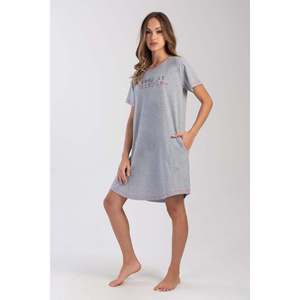 Robe Tunique Femme Col Rond Manches Courtes XXL avec Poches Ovales Élégante Décontractée pour Bureau, Club, Jour de la Semaine/Fêtes, Longueur Genou, Coupe Ample - Product Image 5