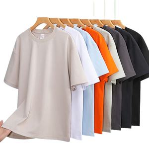 高品质定制徽标轻质 220 克 100% 棉常规版型 T 恤 空白彩色圆领促销 T 恤 适合公司员工使用 - Product Image 1