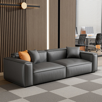 Ensemble de canapés sectionnels modernes en cuir véritable de haute qualité, design minimaliste, confortables, garnis d'éponge, pour appartement, centre commercial, école, salle de sport