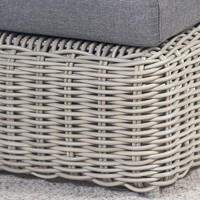 Wasserdichtes Courtyard Conversation Set Terrassen möbel Hotel möbel Wicker Outdoor Sofa PE Rattan Gartens ofa mit Osmanen