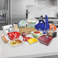 Boîte à hamburger en carton kraft jetable avec logo personnalisé, toutes tailles, nouveau design 2024