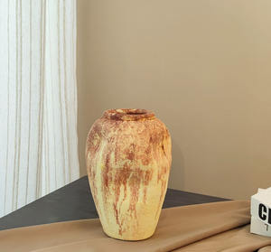Wholesale Rough Ceramic <strong>Vase</strong> with <strong>Zebra</strong> Pattern Design Desktop Tabletop Ornament for Home Decoration by Manufacturers - Product Image 3
